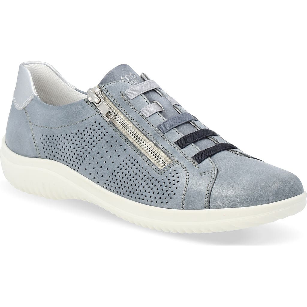 Remonte Louann Zip Sneaker In Blue/silver/blue