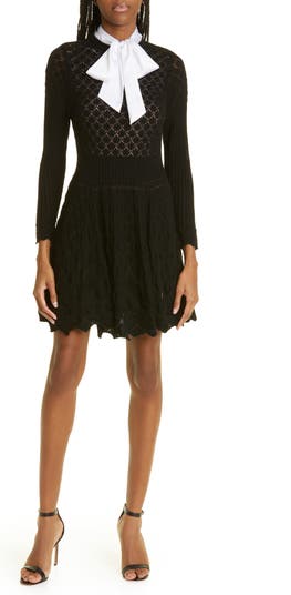 Alice Olivia Gin Pointelle Lace Wool Sweater Dress Nordstromrack