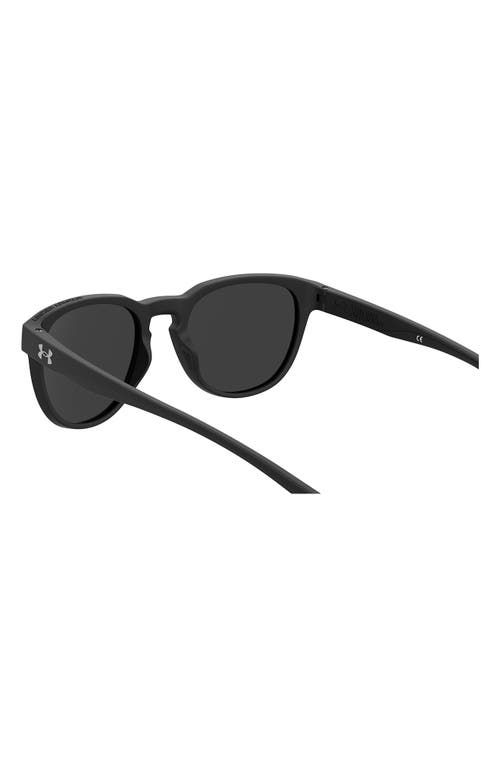 Under Armour Skylar 53mm Round Sunglasses In Matte Black/grey