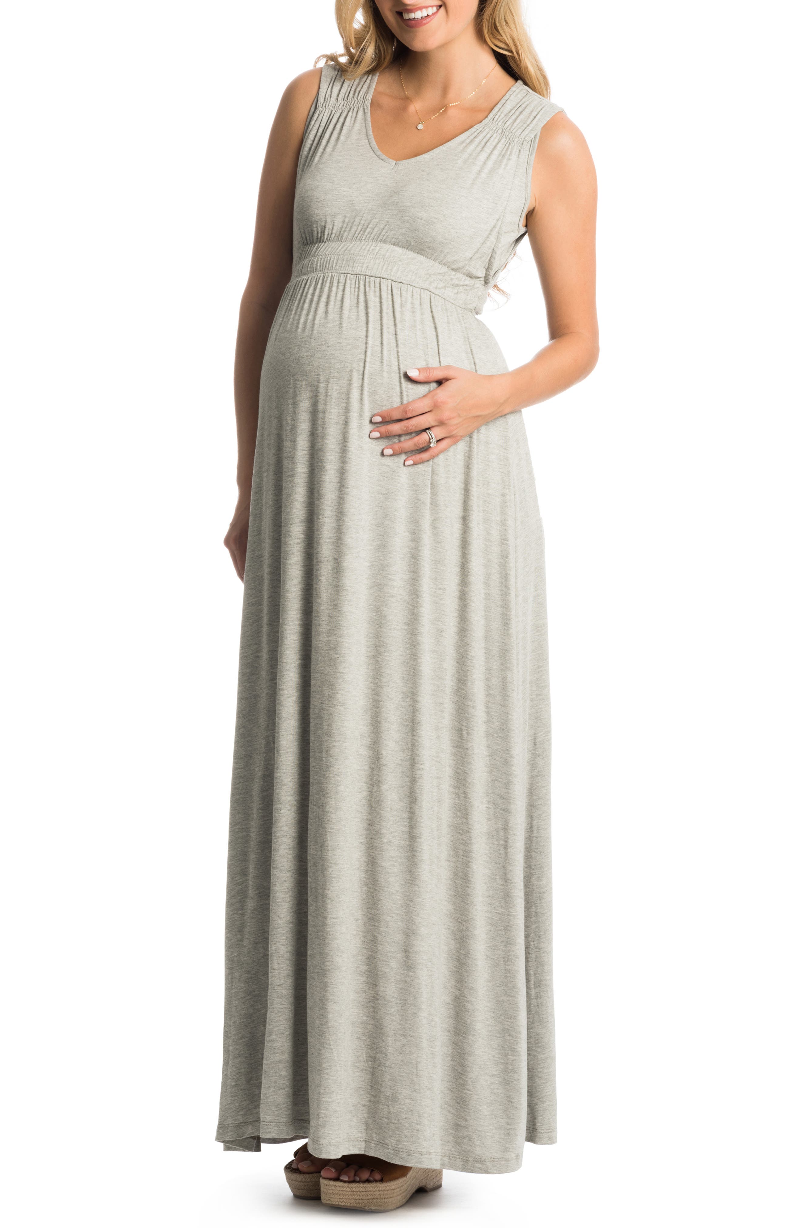 Everly Grey Womens Maternity Jill Maxi Dress