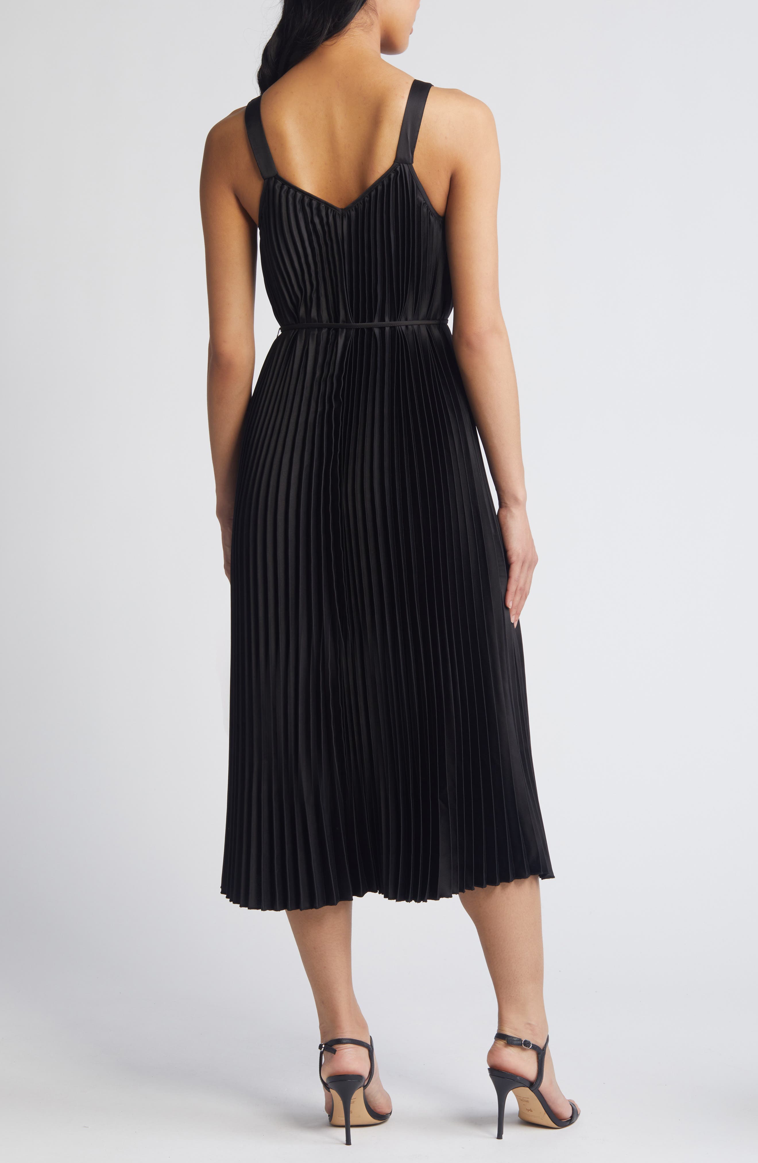 Sam Edelman Women's Satin Pliss Midaxi Dress | Smart Closet
