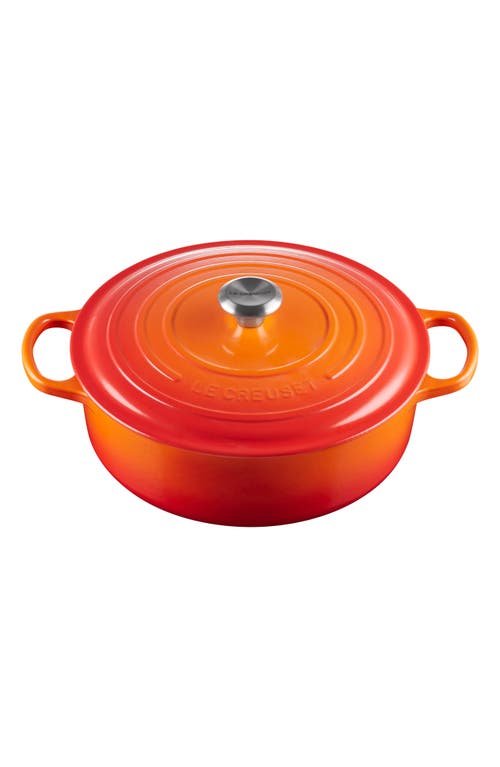 Le Creuset Signature 6 3/4-Quart Round Wide French/Dutch Oven in Flame at Nordstrom