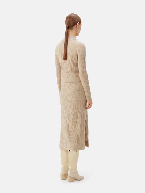 Gobi Mongolian Cashmere Organic Color Cropped High Neck Cashmere Sweater In Warm Grey