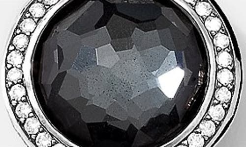 Ippolita Stella Lollipop Pendant Necklace In Hematite Doublet With Diamonds In Sterling Silver, 16 In Silver/hematite