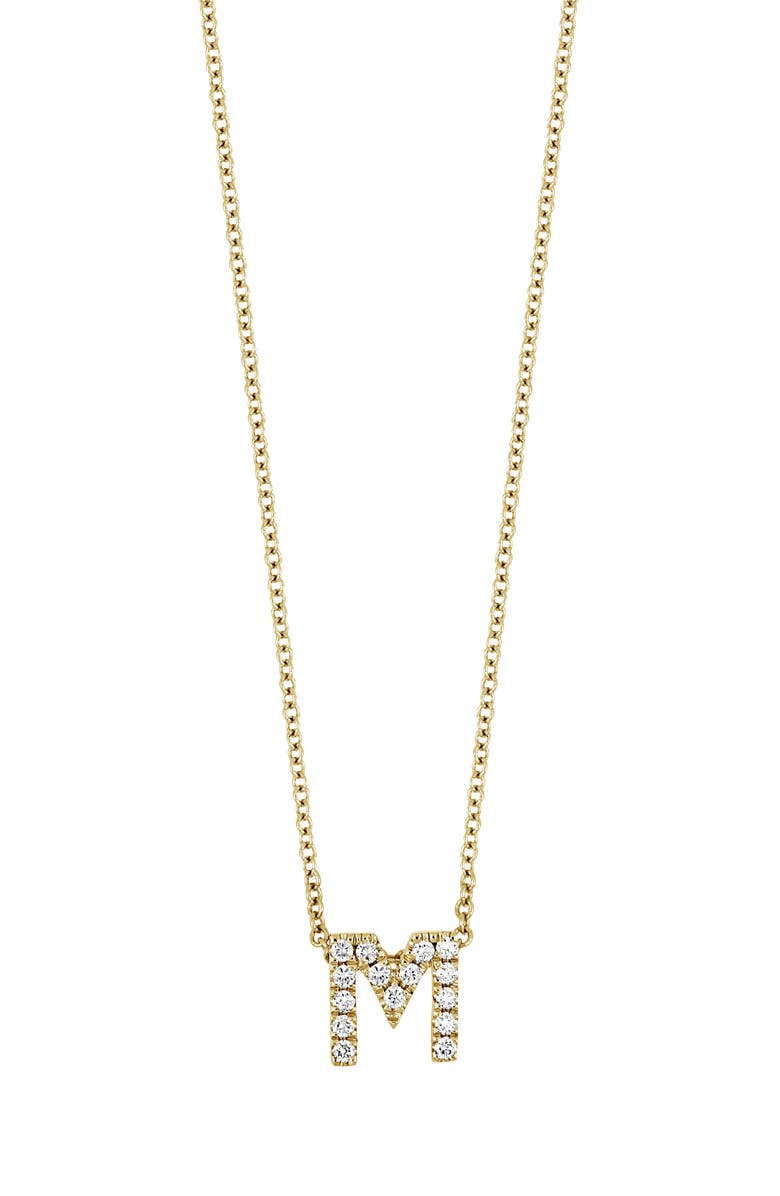 Bony Levy 18k Gold Pavé Diamond Initial Pendant Necklace | Nordstrom
