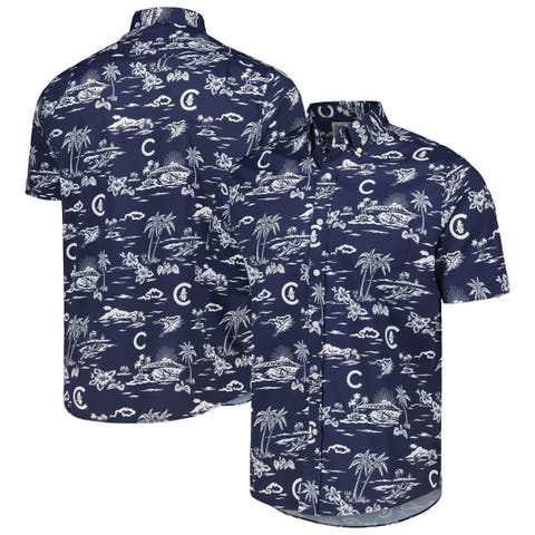 Men's Reyn Spooner Navy Texas Rangers Aloha Button-Down Shirt