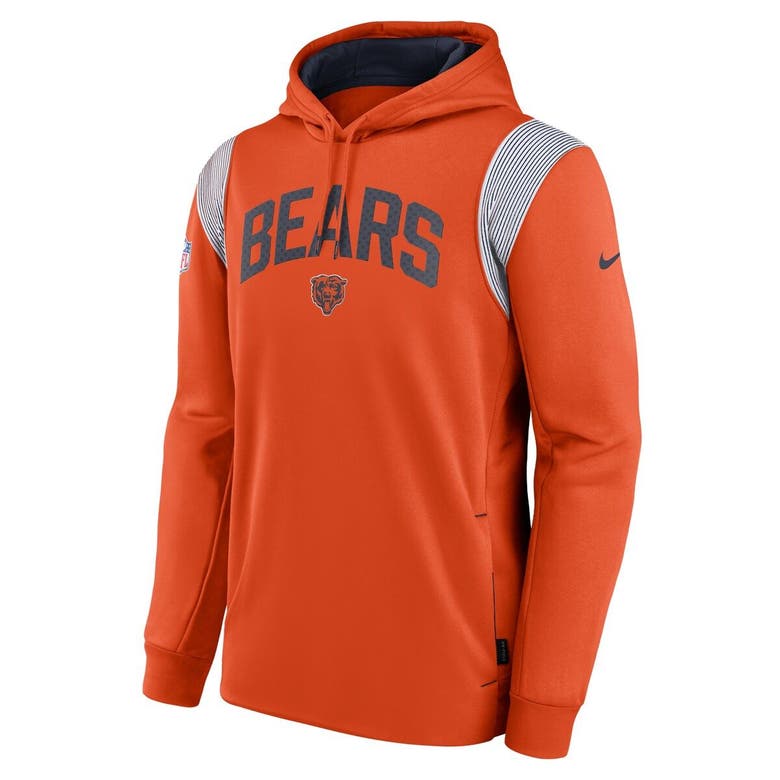 Chicago Bears Nike Sideline Athletic Stack Performance Pullover Hoodie -  Orange