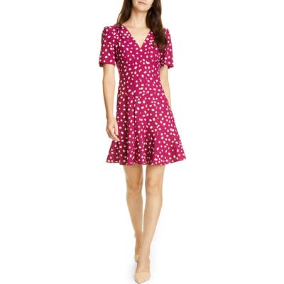 Kate Spade New York Mallow Dot Crepe Minidress, Pink