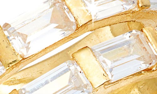 Shymi Cubic Zirconia Swirl Bypass Ring In Gold/white