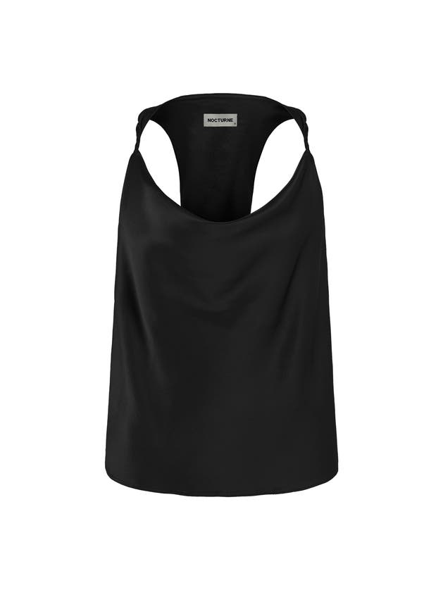 Shop Nocturne Draped Top In Black