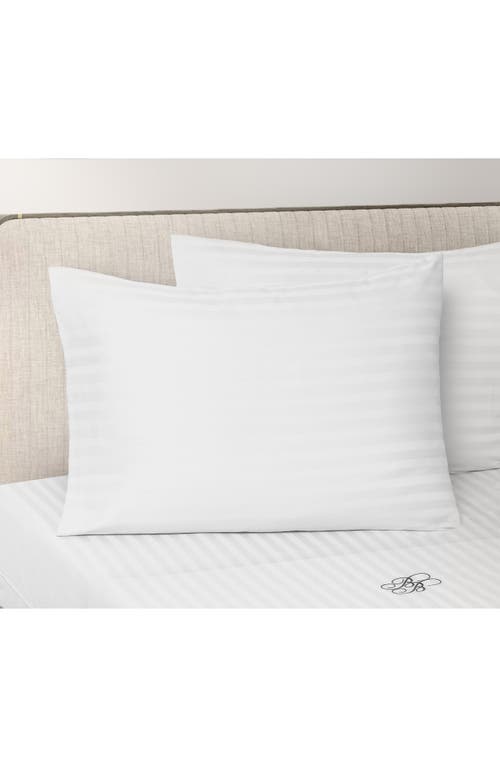 Shop Brooks Brothers Stripe Sateen 300 Thread Count Sheet Set In White