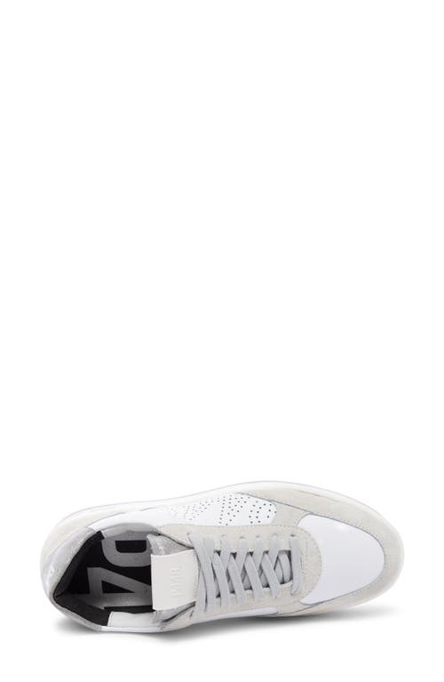 Shop P448 Empire Platform Sneaker In White-silver