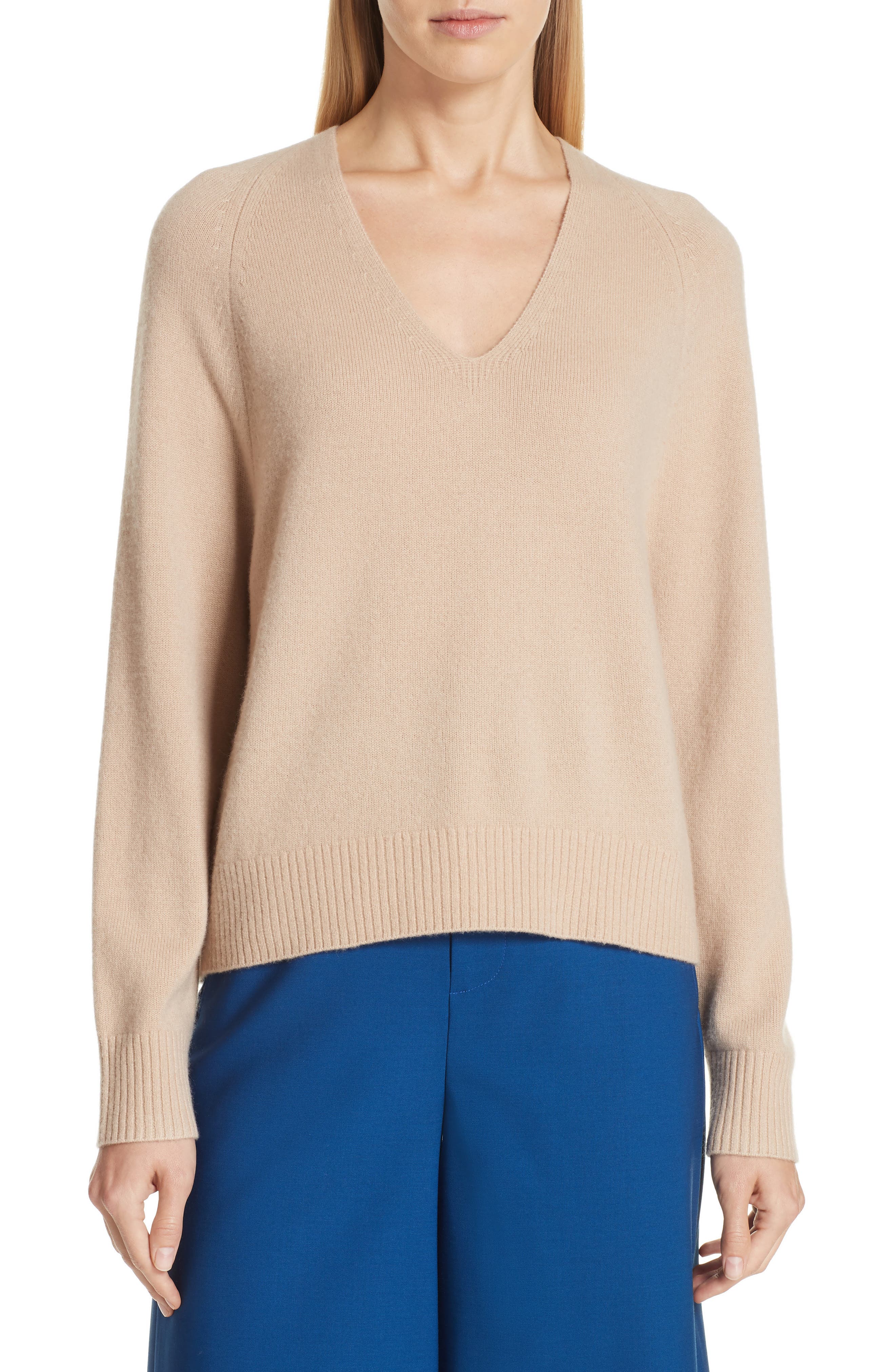 deep v cashmere sweater