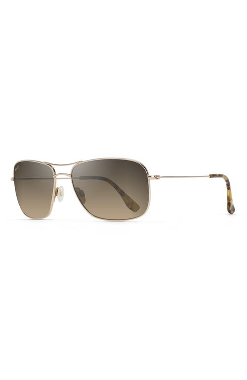Maui Jim Wiki Wiki Hcl Bronze Navigator Unisex Sunglasses Hs246-16 59 In Gold/bronze