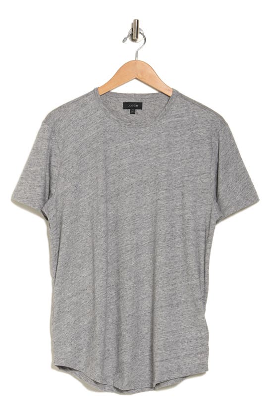 Shop Joe's Essential Slub Curved Hem T-shirt In Heather Grey