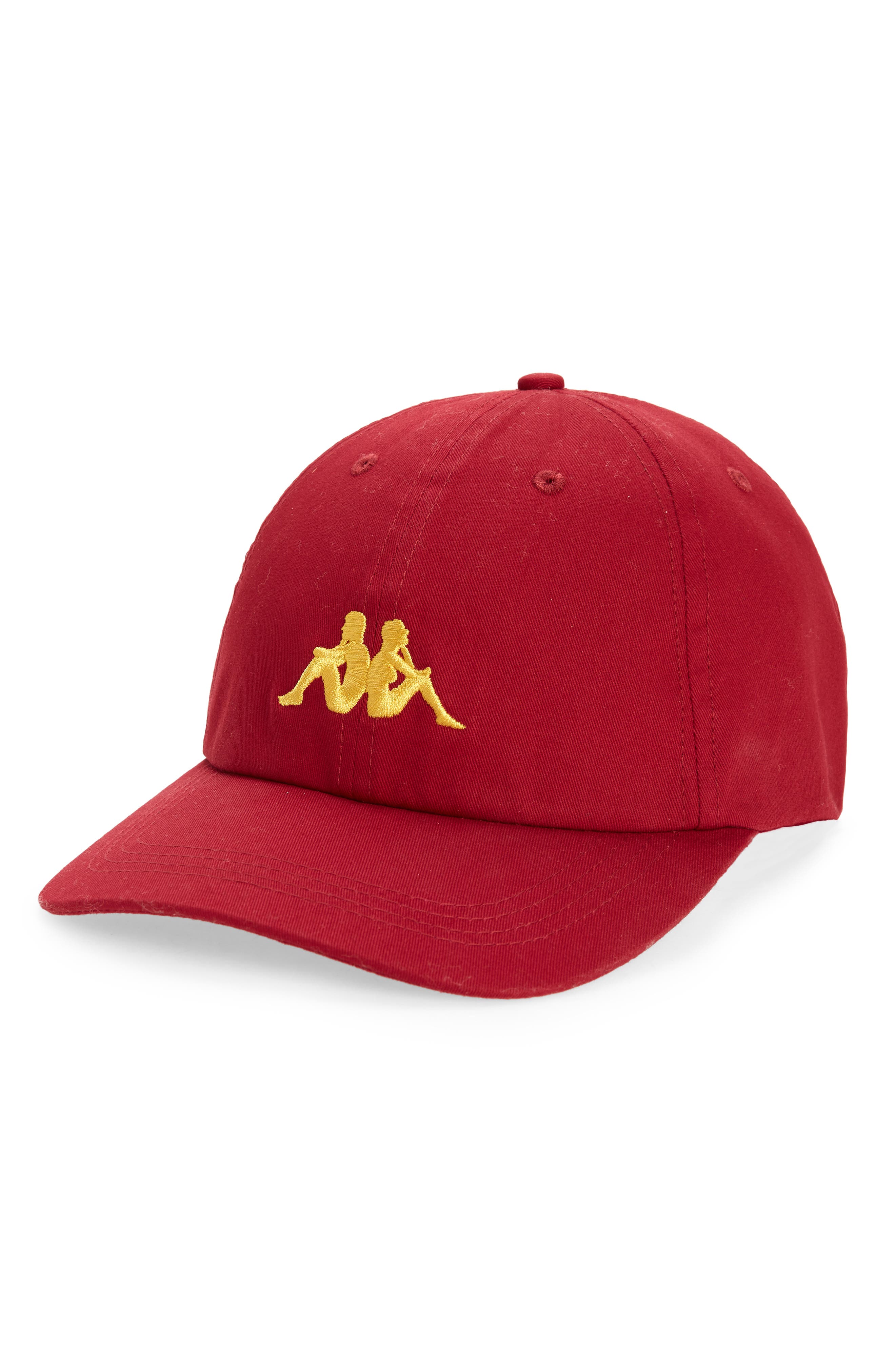 Kappa Authentic Meppel Twill Baseball Cap in Red-White Bright-Yellow at Nordstrom