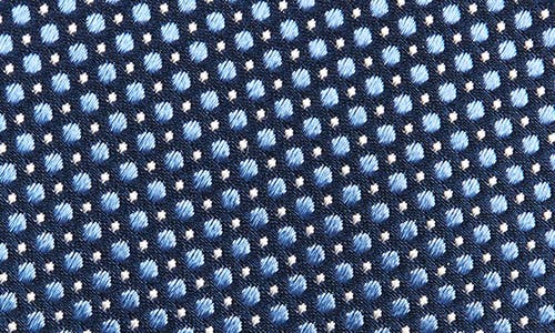 Shop Duchamp Pattern Silk Tie In Navy