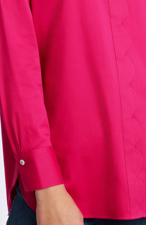 FOXCROFT FOXCROFT LAYLA SATEEN BUTTON-UP SHIRT