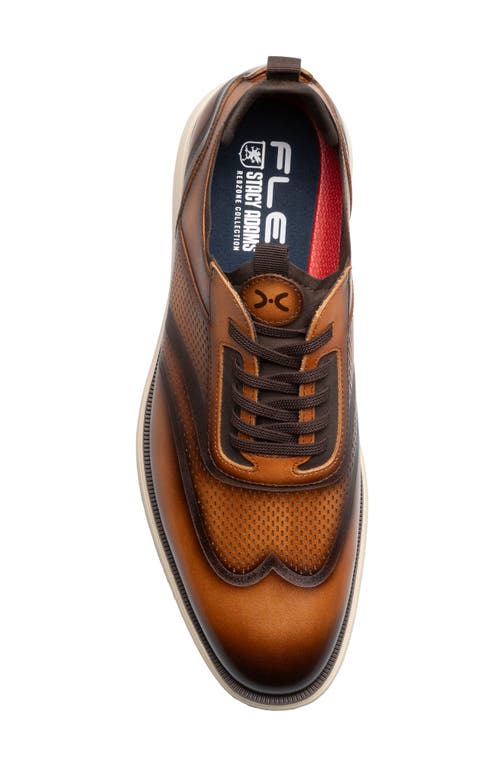 Stacy Adams Edgewood Wingtip Sneaker In Cognac