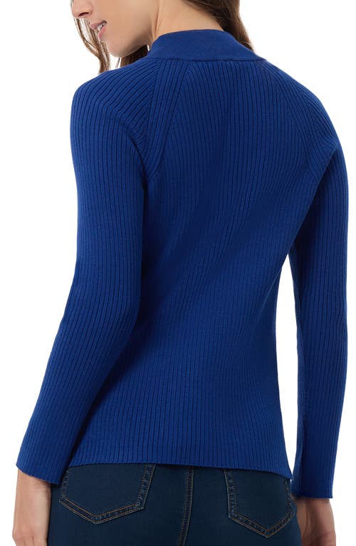 Shop Jones New York Rib Raglan Sweater In Sapphire