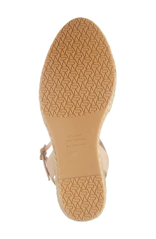 Shop Stuart Weitzman Tia Espadrille Wedge Sandal In Adobe