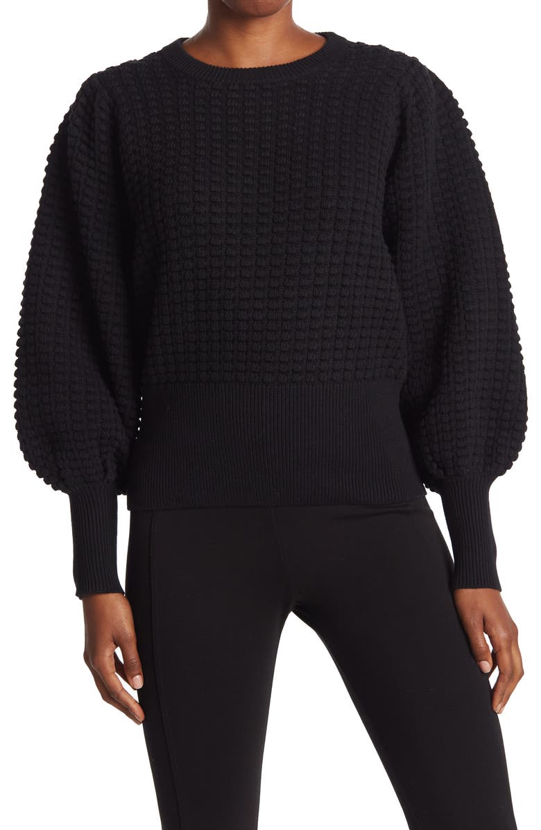 FRENCH CONNECTION Mozart Popcorn Sweater, Main, color, 001