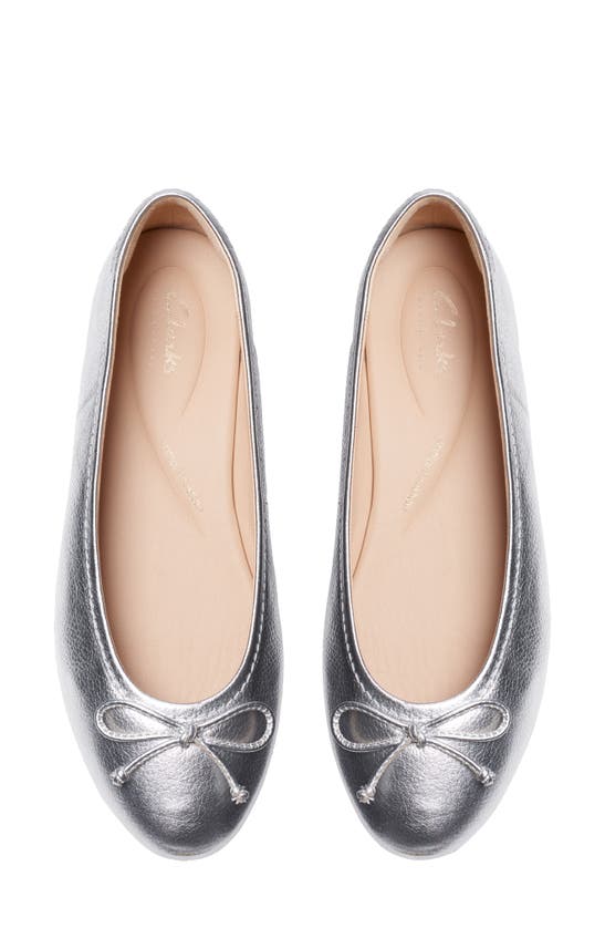 Shop Clarks (r) Fawna Lily Ballet Flat In Silver Leather