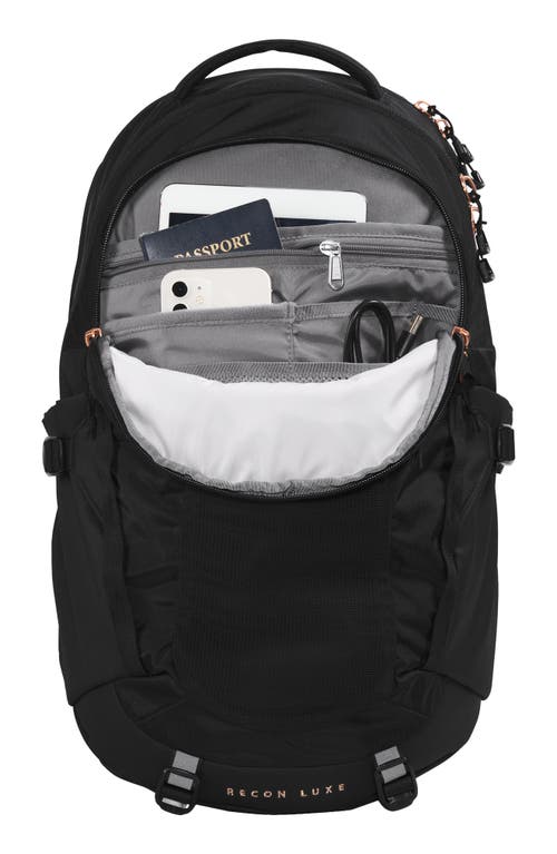 The North Face Women's Recon Luxe Backpack In Tnf Black/burnt Coral-npf