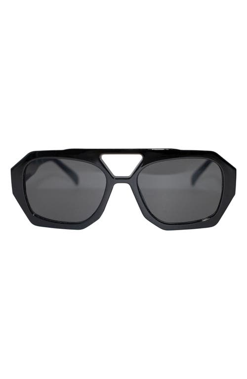 Fifth & Ninth Ryder 57mm Polarized Aviator Sunglasses in Black/Black at Nordstrom