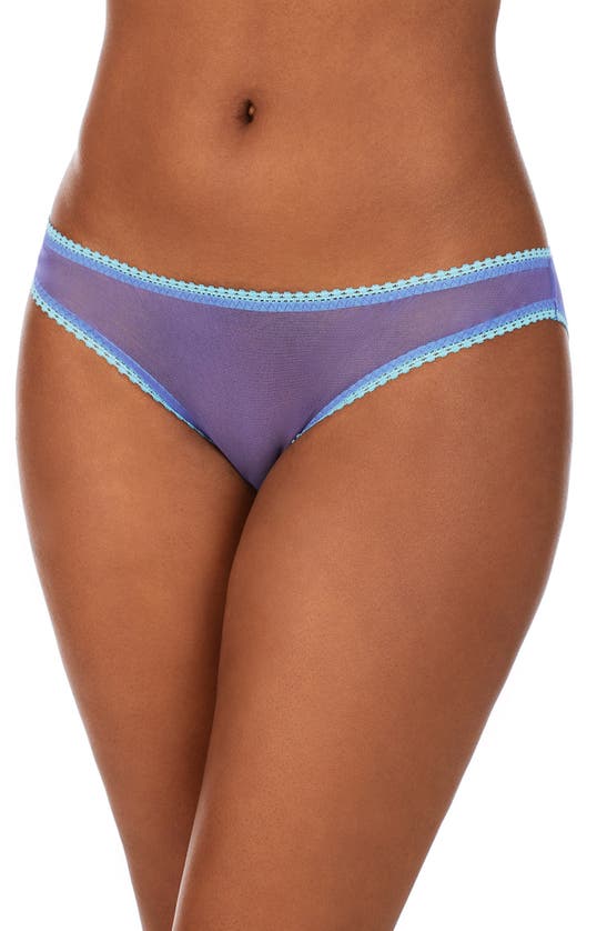 On Gossamer Mesh Hip Bikini In Blue Iris