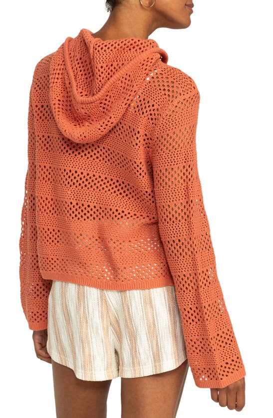 Roxy After Beach Break Ii Cover-up Hoodie Sweater In Apricot Brandy