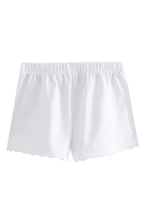 Shop Next Kids' 3-pack Scallop Cotton Shorts In Pink Navy White