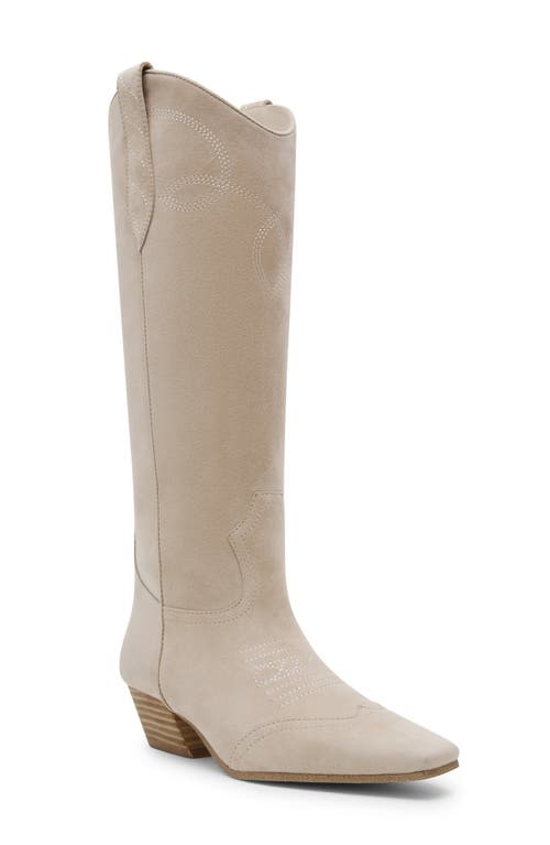 Shop Steve Madden Dollie Western Boot In Sand Suede