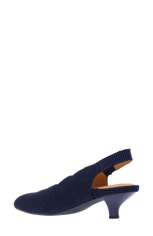 L'amour Des Pieds Hulda Slingback Kitten Heel Pump In Navy