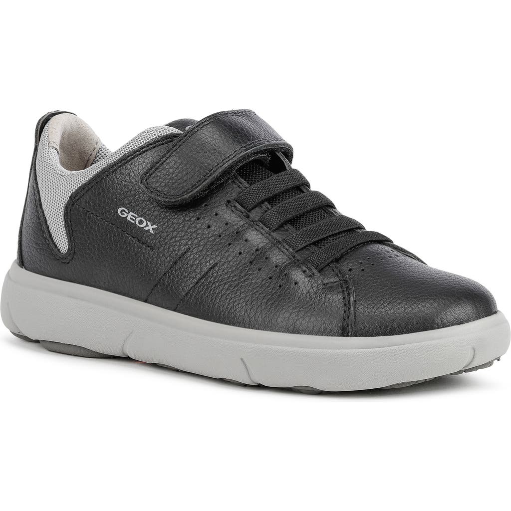 Geox Kids' Neb Sneaker In Black/grey