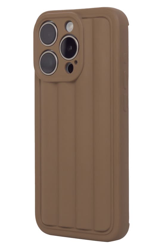 Auramma Roman Stripes Iphone 15 Pro Case In Coffee