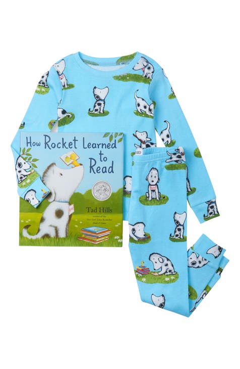 Boy's Plush Fleece Fair Isle Winter Wolf Pajama Set - Little