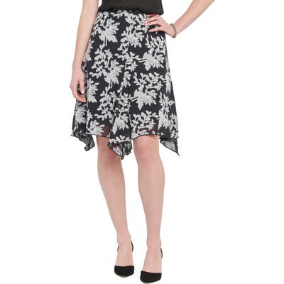 Nic+Zoe Aster Handkerchief Hem Skirt, Black