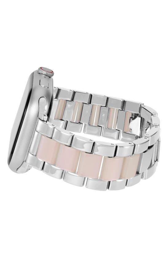 Shop Anne Klein Iridescent Apple Watch® Watchband In Chrome Pink