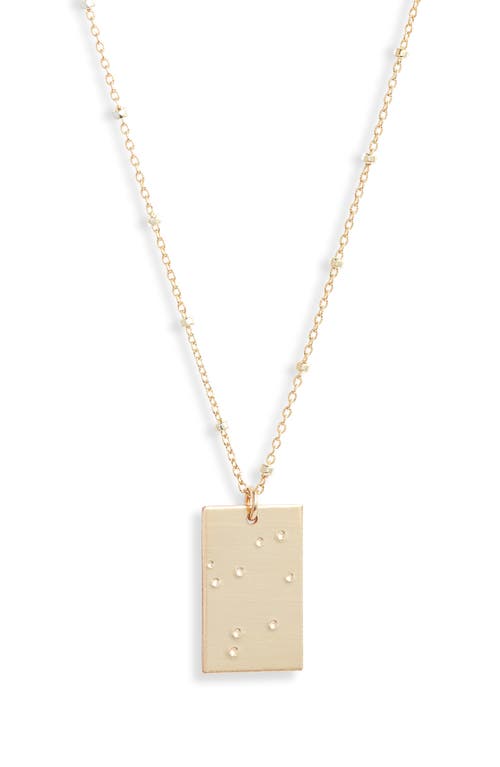 Set & Stones Zodiac Constellation Pendant Necklace in Gold - Libra at Nordstrom, Size 20