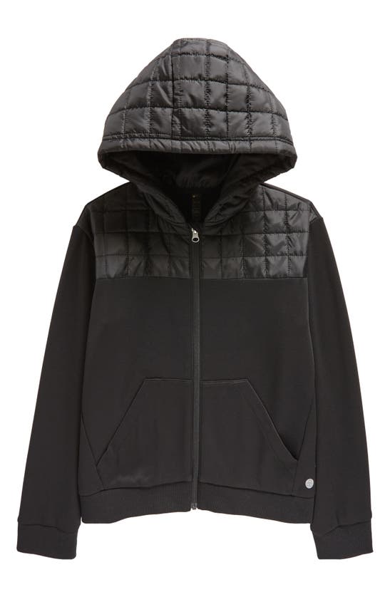 Shop Zella Kids' Crest Hybrid Jacket In Black