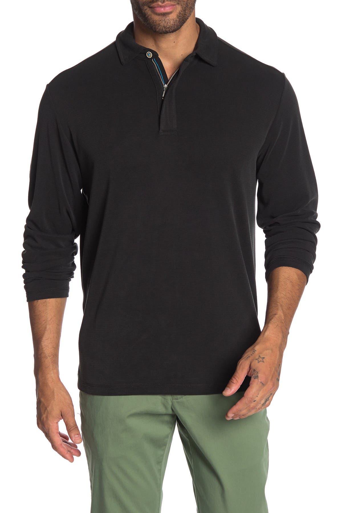 Tommy Bahama | Paradise Sport Long Sleeve Zip Polo | Nordstrom Rack