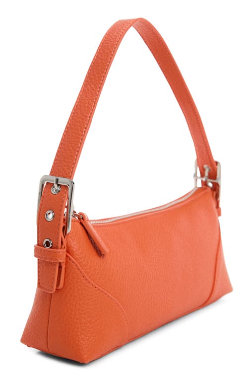 Shop Mango Faux Leather Shoulder Bag In Orange