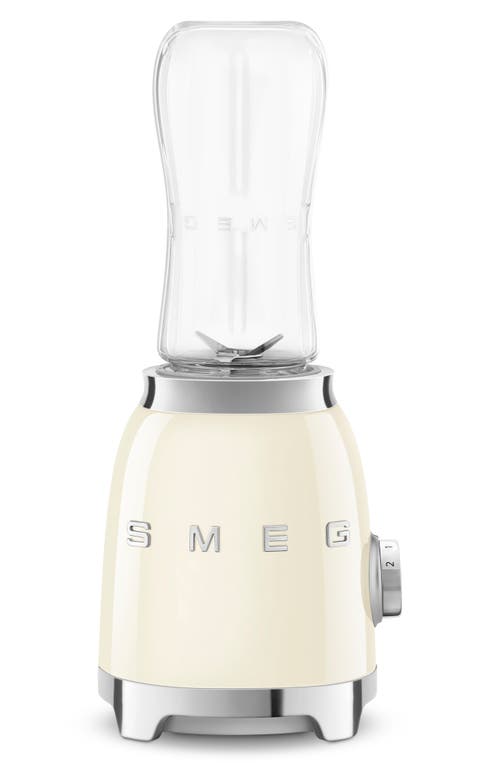 Shop Smeg Personal Blender & Bottle To Go Set In Cream