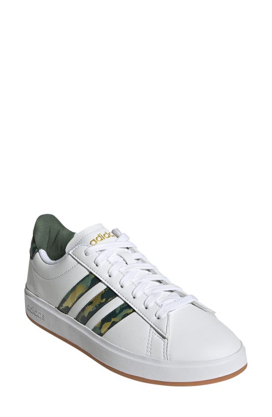 Adidas Originals Adidas Women's Essentials Grand Court 2.0 Casual Shoes In White/green Oxide/lilac