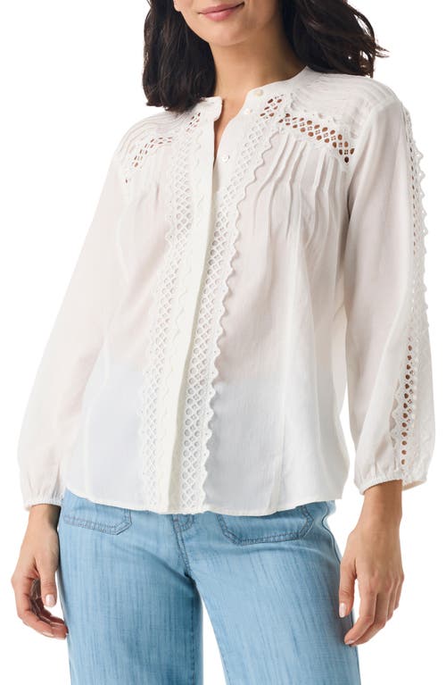 Breezy Clouds Embellished Top in Classic Cream