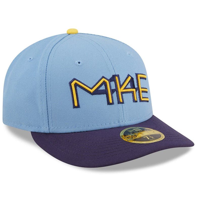 New Era 59FIFTY Milwaukee Brewers City Connect 2022 Fitted Hat Light Blue