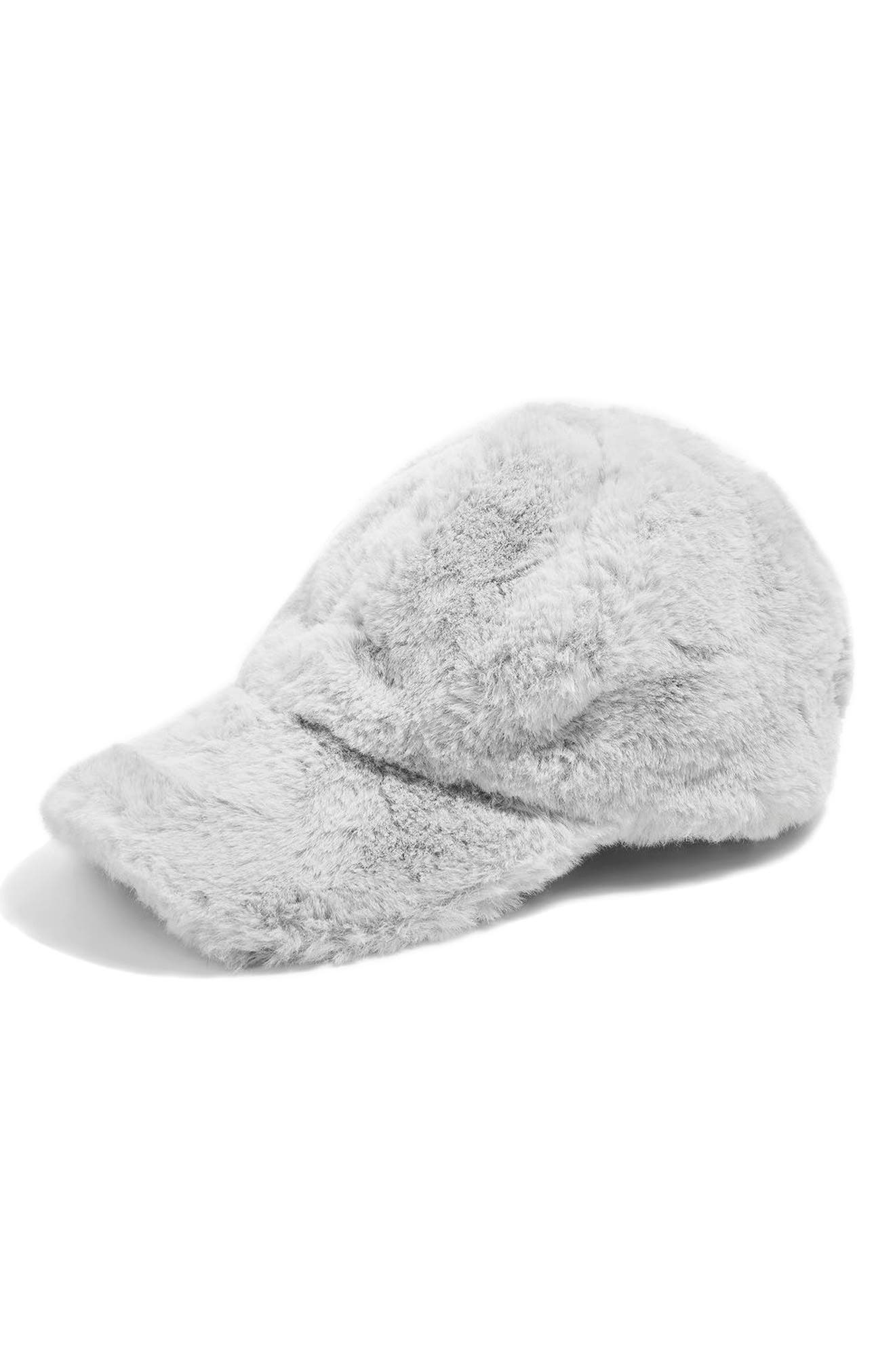 fur baseball cap