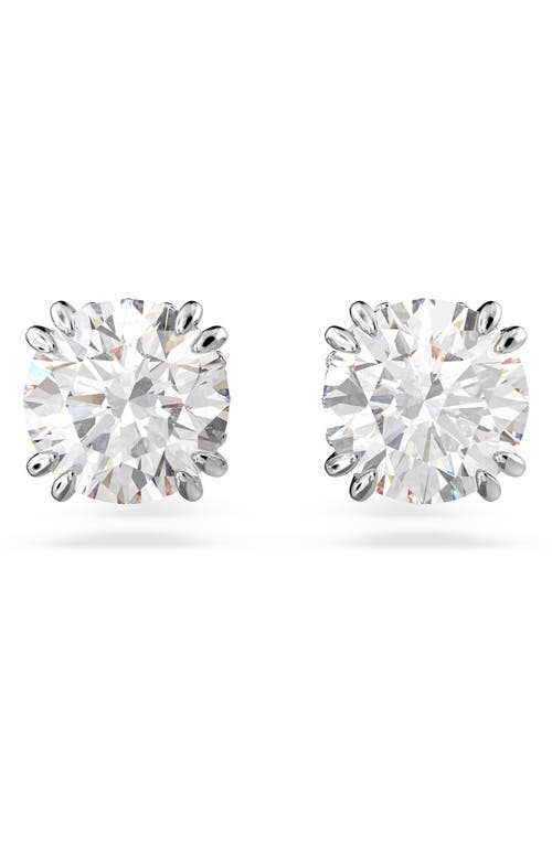 Swarovski Silver-tone Constella Crystal Stud Earrings In Metallic