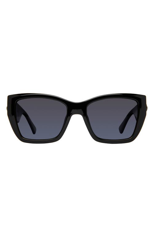 Kensington 54mm Gradient Rectangular Sunglasses in Black/Gray Gradient